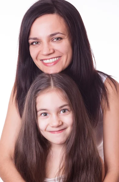 Retrato de bela mãe e filha — Fotografia de Stock