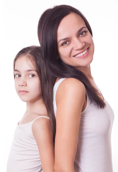 Retrato de hermosa madre e hija — Foto de Stock