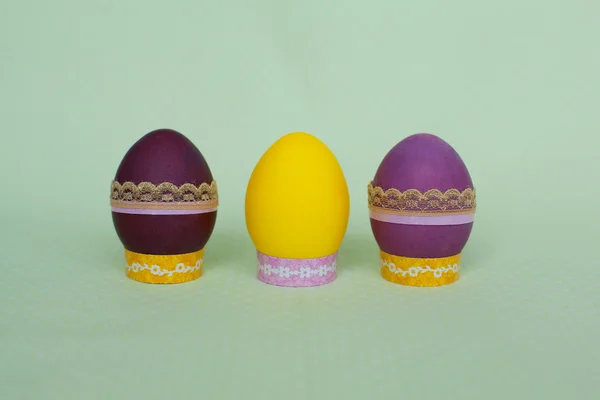 Heldere aantal Easter eggs — Stockfoto