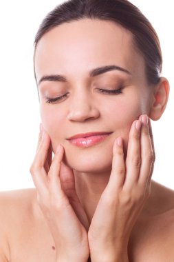 Güzel genç kadın kız portre Studio