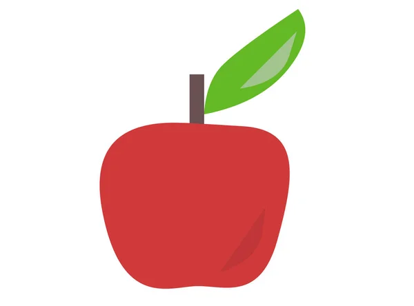Значок Яблока Красное Яблоко Логотип Изолирован Белом Фоне Иллюстрация Любого — стоковое фото