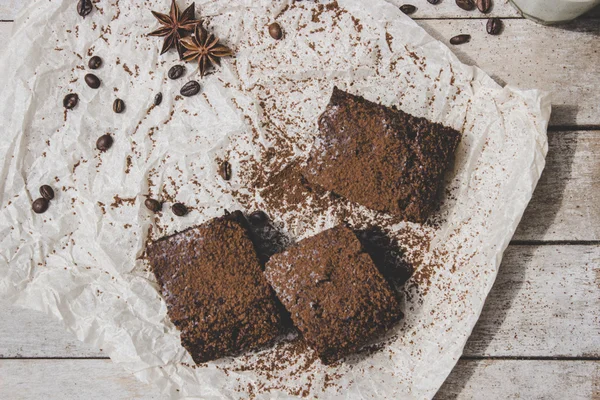 Pastel de chocolate Brownie — Foto de Stock