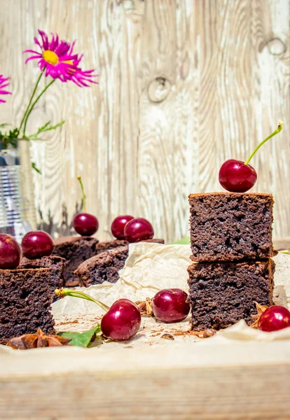 Chocolate brownie cake — Stock Photo, Image