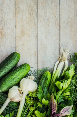 Yeşil sebze ve otlar