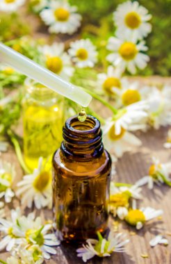 küçük bir papatya özü şişe sağım kozmetik ve tedavi