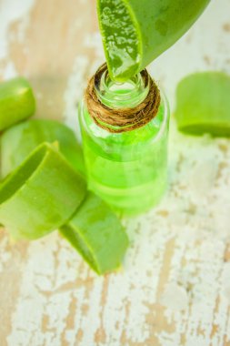 Organik aloe vera jel ahşap arka plan çıkarmak