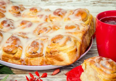 Cinnabon tarçın ve çay için krem.