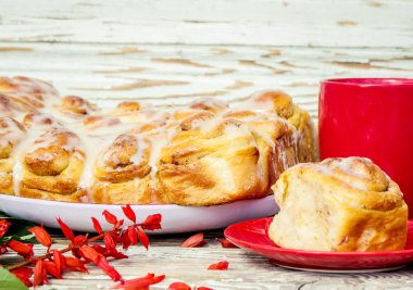 Cinnabon tarçın ve çay için krem.