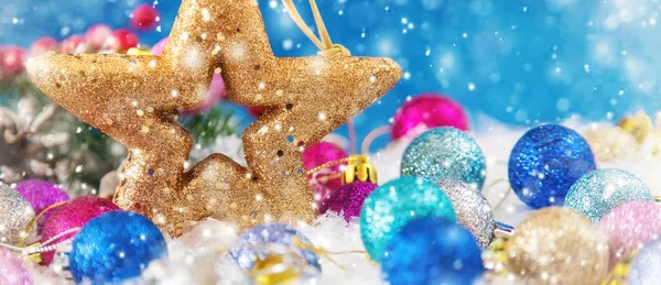 Frohe Weihnachten Und Ein Gutes Neues Jahr Feiertage Grußkarte Hintergrund — Stockfoto