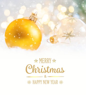 Mutlu Noeller ve mutlu yıllar, tebrik kartı geçmişi. Seçici odak.