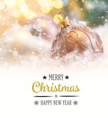 Mutlu Noeller ve mutlu yıllar, tebrik kartı geçmişi. Seçici odak.