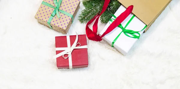 Shopping Gifts Christmas New Year Selective Focus Holiday — Stock Photo, Image