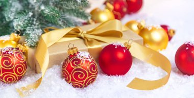 Güzel bir Noel geçmişi. Yeni yıl. Seçici Odaklanma Kutlaması