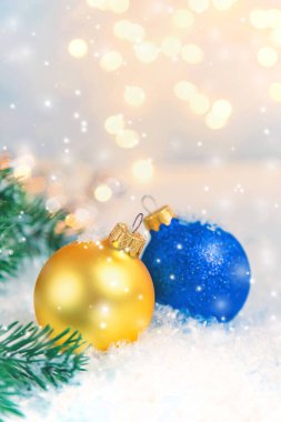 Güzel bir Noel geçmişi. Yeni yıl. Seçici Odaklanma Kutlaması