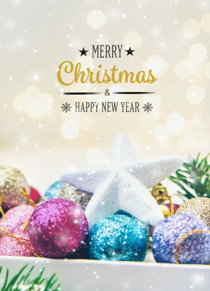 Fondo Navidad Hermosa Decoración Año Nuevo Enfoque Selectivo Vacaciones — Foto de Stock