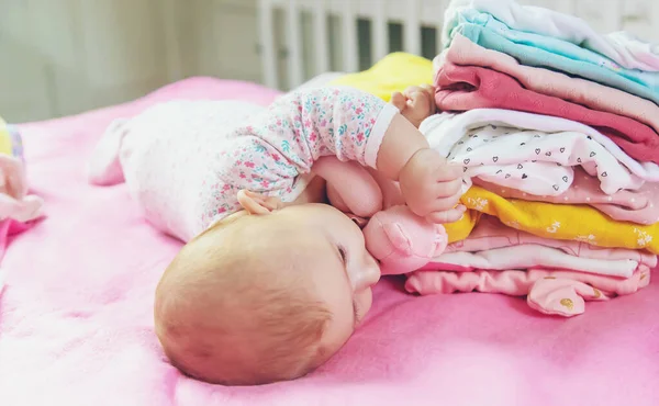 Babykleding Speelgoed Selectieve Focus Mensen — Stockfoto