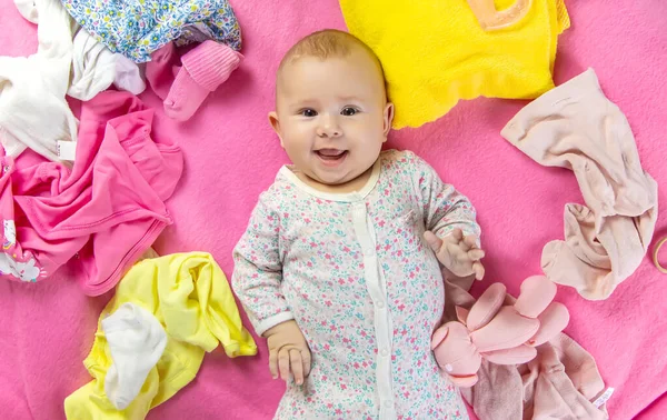 Babykleding Speelgoed Selectieve Focus Mensen — Stockfoto