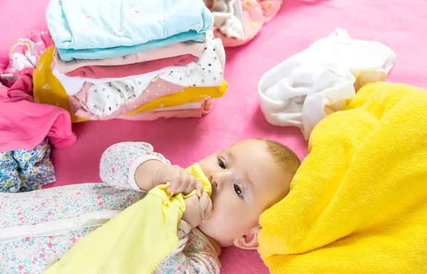 Babykleding Speelgoed Selectieve Focus Mensen — Stockfoto