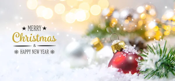 Fondo Navidad Hermosa Decoración Año Nuevo Enfoque Selectivo Vacaciones —  Fotos de Stock