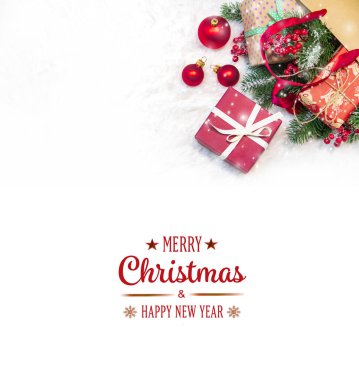 Noel ve yeni yıl için hediye almak. Seçici odaklanma. Tatil.