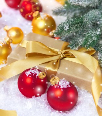 Güzel bir Noel geçmişi. Yeni yıl. Seçici Odaklanma Kutlaması