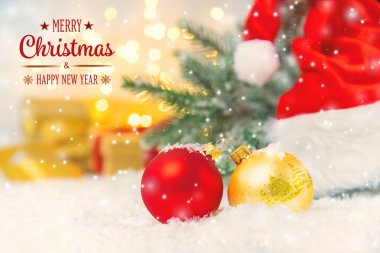 Güzel bir Noel geçmişi. Yeni yıl. Seçici Odaklanma Kutlaması