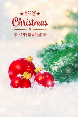 Güzel bir Noel geçmişi. Yeni yıl. Seçici Odaklanma Kutlaması