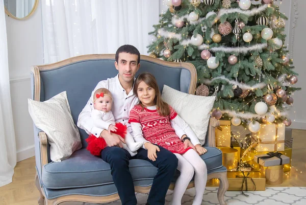 Famiglia Natale Bellissimo Sfondo Concentrazione Selettiva Vacanza — Foto Stock