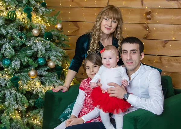 Famiglia Natale Bellissimo Sfondo Concentrazione Selettiva Vacanza — Foto Stock