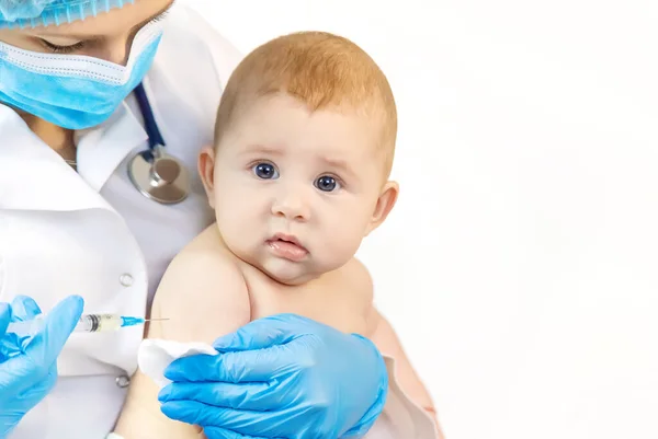 Vacunación Bebé Por Médico Hospital Enfoque Selectivo Medicina —  Fotos de Stock