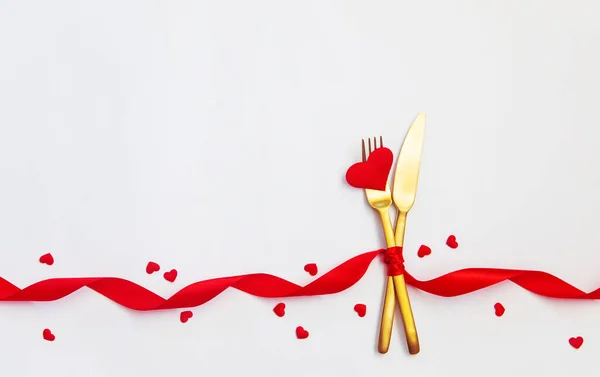Поздравление Романтическим Ужином День Святого Валентина Выборочный Фокус Праздник — стоковое фото