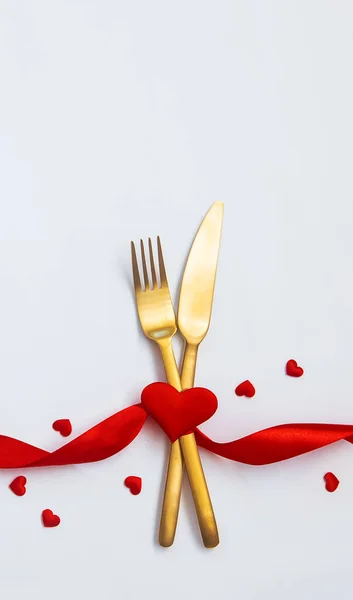 Поздравление Романтическим Ужином День Святого Валентина Выборочный Фокус Праздник — стоковое фото