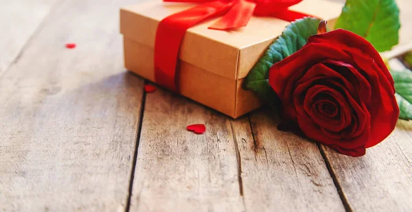 Hermoso Fondo Con Flores Para Felicitación Del Día San Valentín —  Fotos de Stock