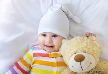 Beşikteki bebek yatar. Seçici odaklanma. İnsanlar.