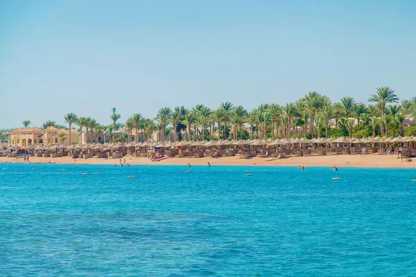 Deniz Mısır yaz plajı manzarası. Seçici odaklanma. Doğa.