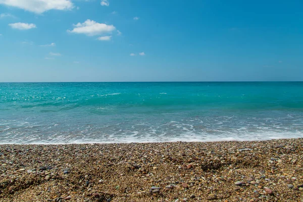 Mar Paisaje Costa Guijarros Playa Enfoque Selectivo Naturaleza —  Fotos de Stock