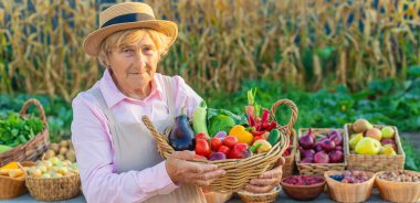 Sebze pazarında. Seçici odaklanma. Yiyecek..