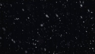 Siyah arka planda kar. Seçici odaklanma. kış.