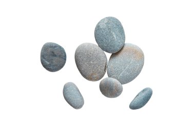 Stones isolated on a white background. Selective focus. nature.