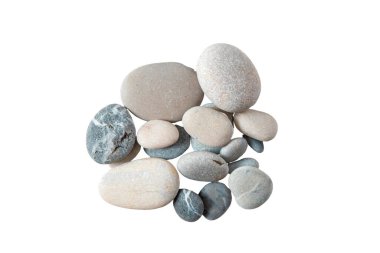 Beyaz arka planda izole edilmiş taşlar. Seçici odaklanma. Doğa.