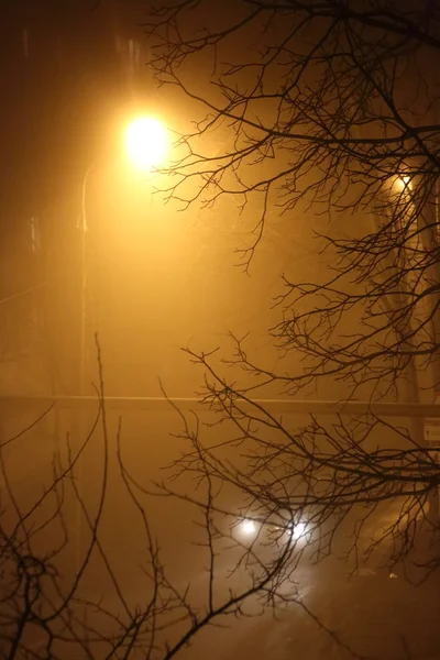 Nevoeiro na cidade — Fotografia de Stock