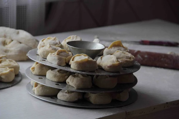 Repostería rellena con manta de carne — Foto de Stock