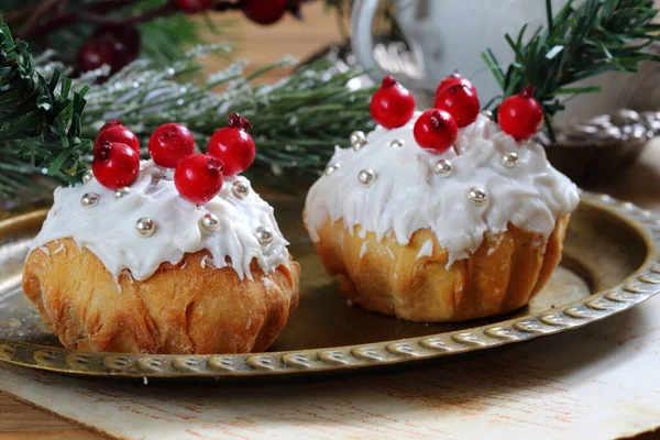 Christmas Cupcakes Still Life Christmas Pastries — Stock Photo, Image