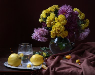 Ayva ve Aster gelen buket