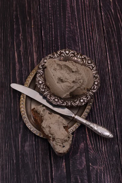 Paste from the beef liver and butter — Stock Photo, Image