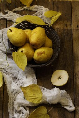 Armut ve sonbahar bir şube ile natürmort