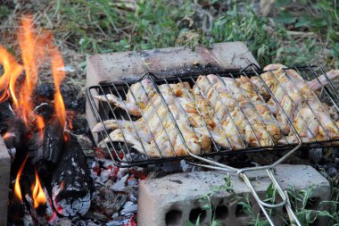 Tavuk kızartma, beyaz bir plat tavuk kızartma