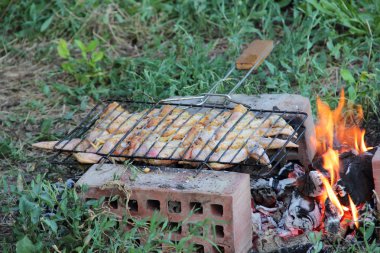 Tavuk kızartma, beyaz bir plat tavuk kızartma