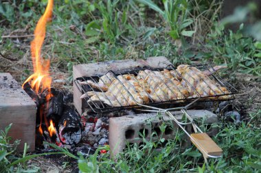 Tavuk kızartma, beyaz bir plat tavuk kızartma