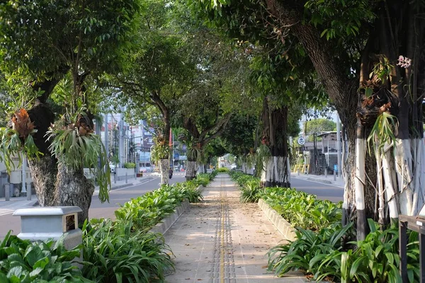 Yogyakarta Indonésia Maio 2020 Caminho Pedestre Bonito Limpo Completo Com — Fotografia de Stock